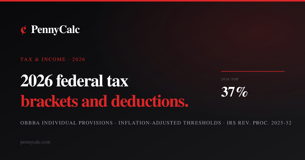2026 IRS Tax Brackets by Filing Status - PennyCalc